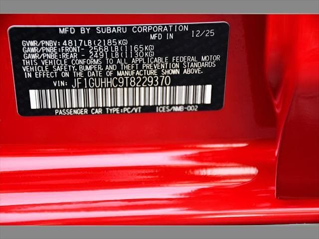 2026 Subaru Impreza Hatchback in Pure Red thumbnail 25