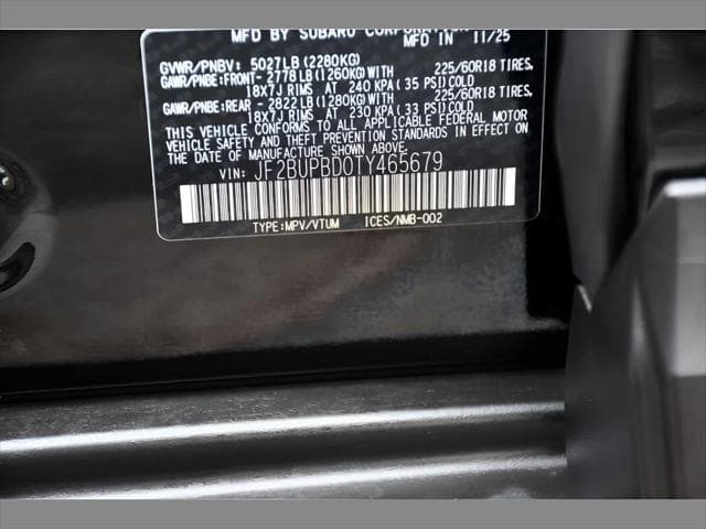 2026 Subaru Outback SUV in Crystal Black Silica thumbnail 27